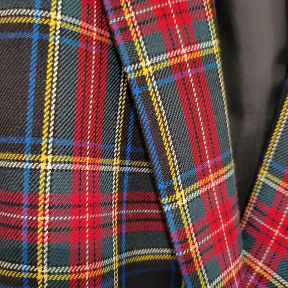 TOMMY HILFIGER PLAID BLAZER TAILORED FIT SZ 10 - Picture 8 of 12